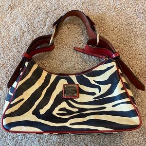 Dooney and bourke cream/black zebra purse
